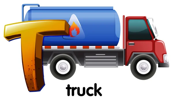 Uma letra T para caminhão —  Vetores de Stock