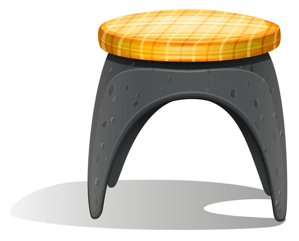 Uma cadeira cinza com uma espuma redonda — Vetor de Stock