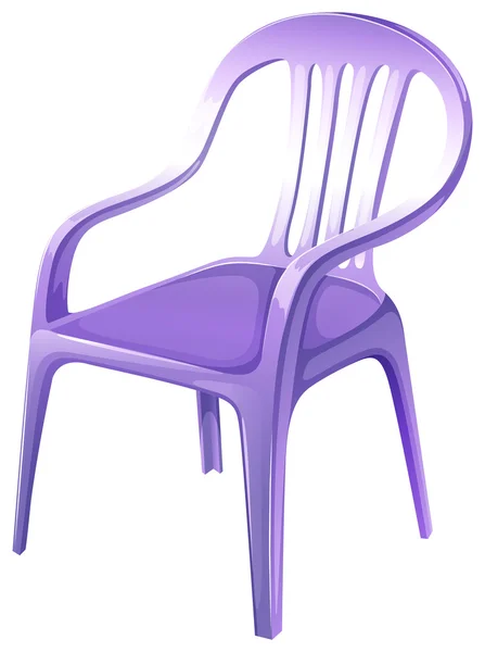 Μια μοβ πλαστική καρέκλα — Διανυσματικό Αρχείο
