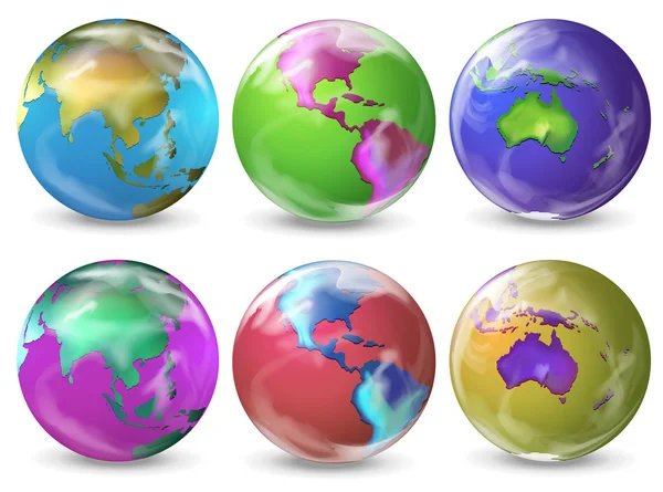 Terra in diversi colori — Vettoriale Stock