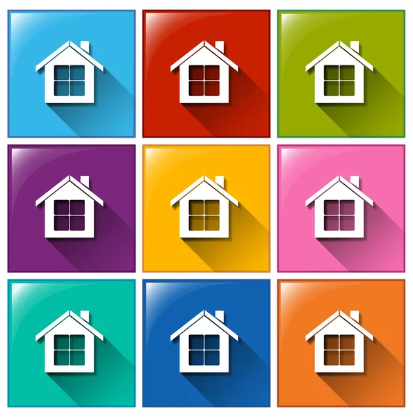 House icons — Stock Vector