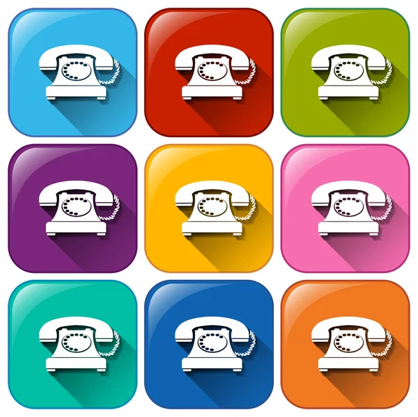 Telephone icons — Stock Vector