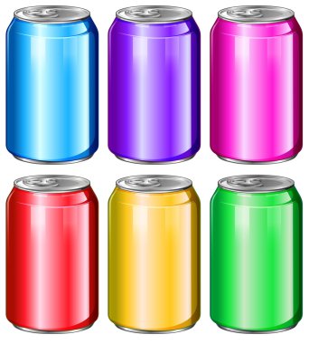renkli soda kutular