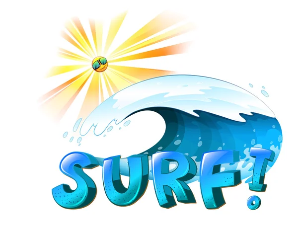 Surfing artwork — Stock Vector