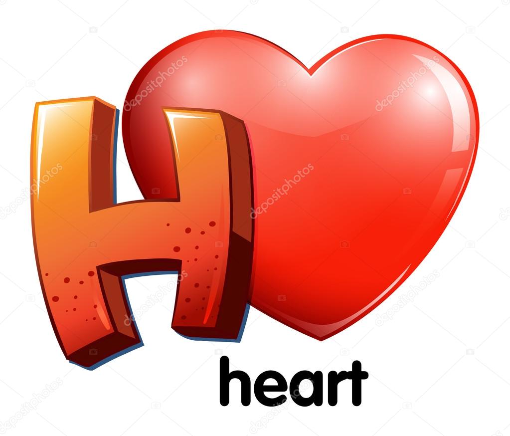A letter H for heart Stock Vector by ©blueringmedia 51143327