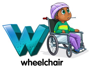 bir harf için tekerlekli sandalye w