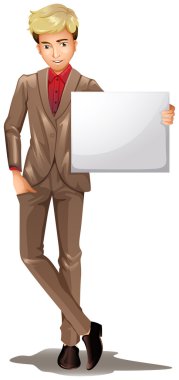 boş bir tabela holding adam