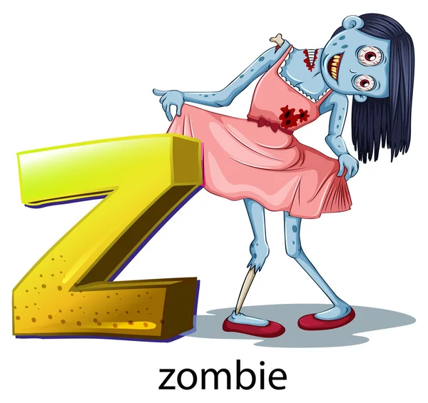 A letter Z for zombie — Stock Vector