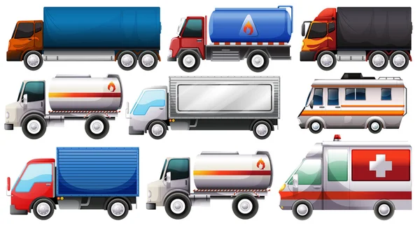 Διαφορετικά φορτηγά — Διανυσματικό Αρχείο