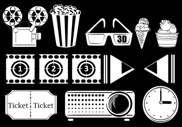 Things related to movies — Stock Vector