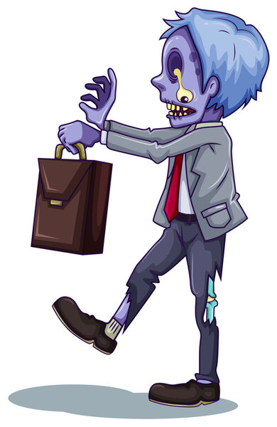 An office worker zombie
