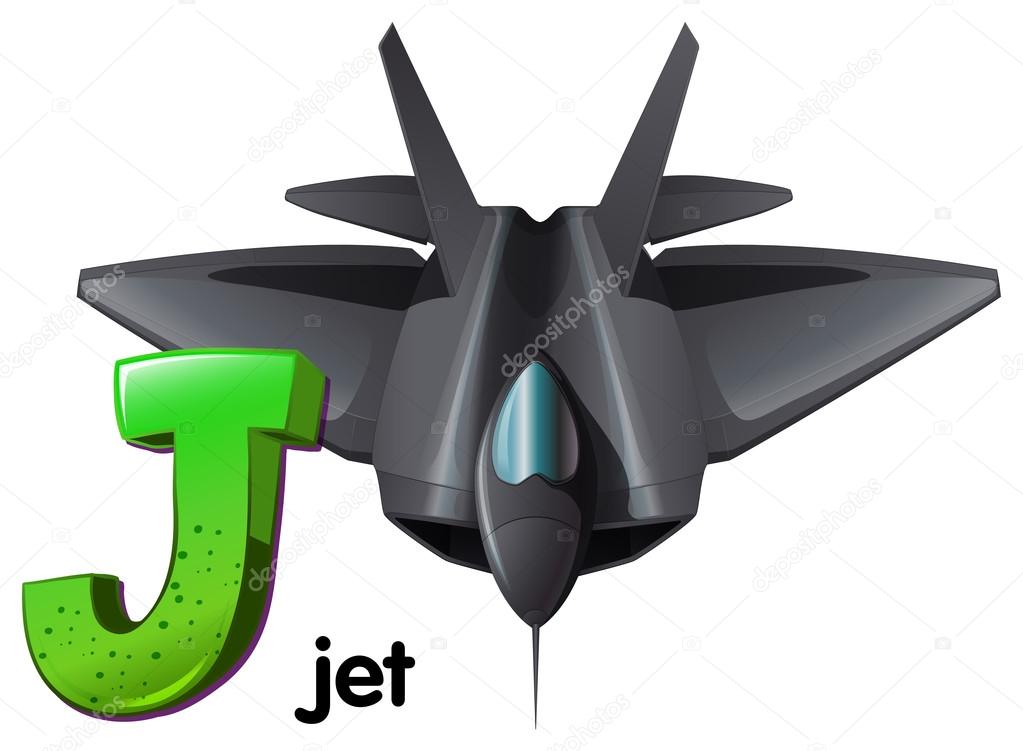 A letter J for jet