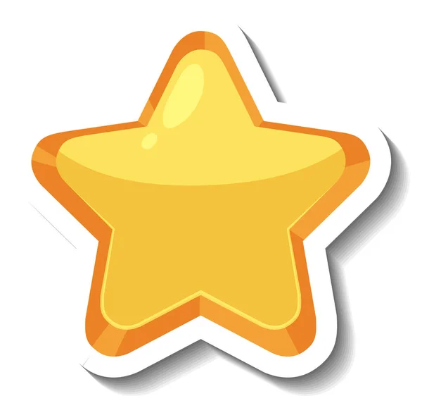 Simple Star Sticker Illustration — Stock Vector