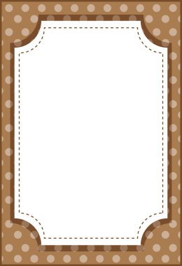 Boş dikey sekizgen çerçeve karikatür biçimi afiş şablonu çizimi