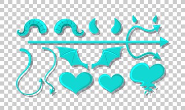 Şeytan ve melek nesne dekoru çizimi