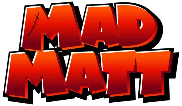 Иллюстрация Логотипа Mad Matt — стоковый вектор
