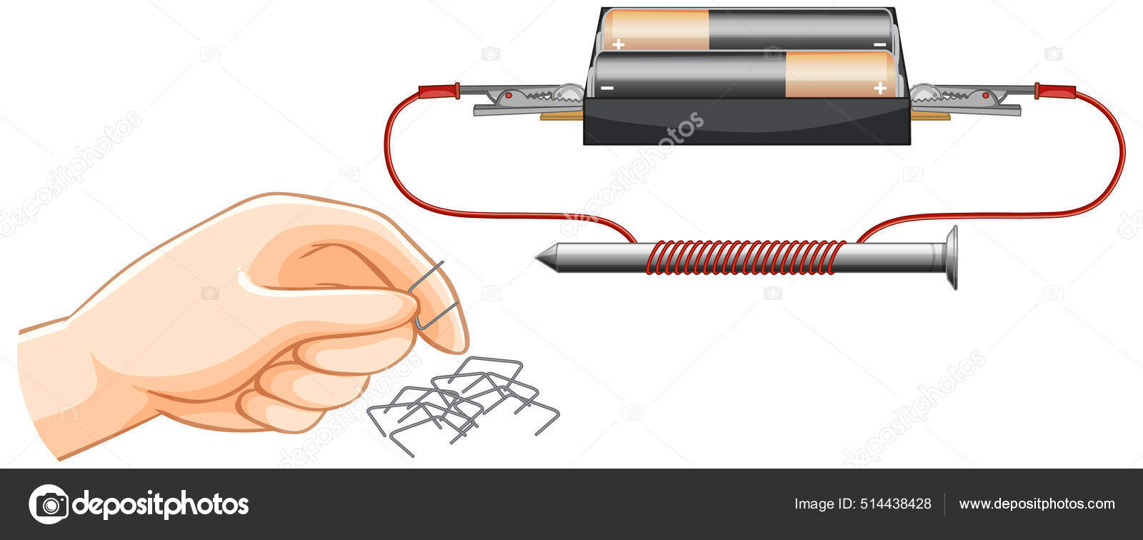 Strength Experiment Science Illustration Stock Vector