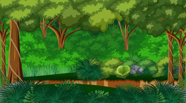 Naturaleza Bosque Paisaje Fondo Ilustración — Vector de stock