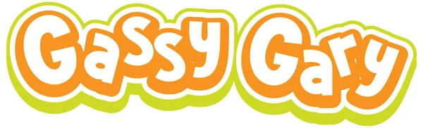 Gassy Gary Logo Tekst Ontwerp Illustratie — Stockvector