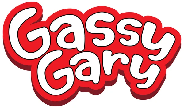 Gassy Gary Logo Diseño Texto Ilustración — Vector de stock