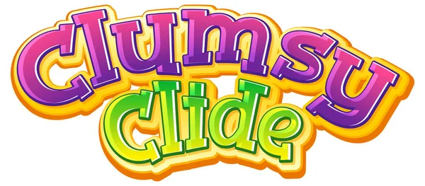 Иллюстрация Текста Логотипа Clumsy Clide — стоковый вектор