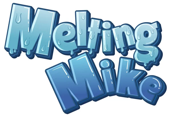 Melting Mike Logo Diseño Texto Ilustración — Archivo Imágenes Vectoriales