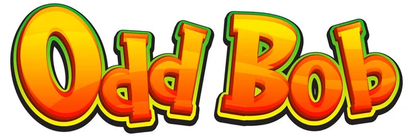 Odd Bob Logo Diseño Texto Ilustración — Vector de stock