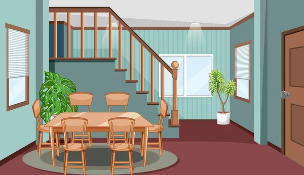 Salon Design Intérieur Avec Illustration Meubles — Image vectorielle