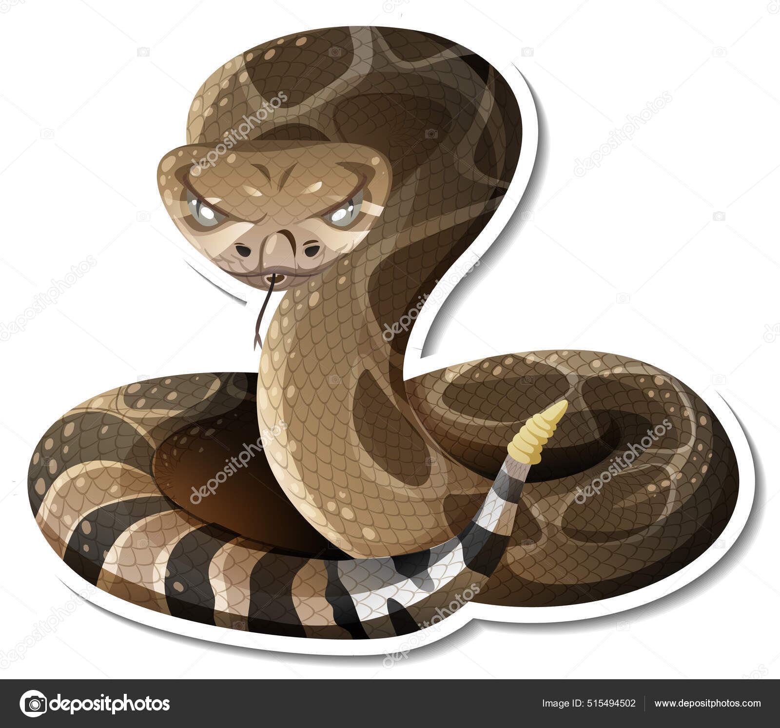 Serpente Da Cobra Dos Desenhos Animados Ilustração do Vetor