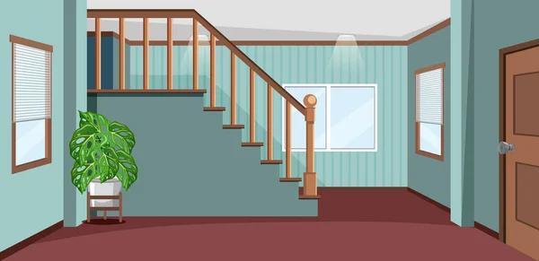 Ilustración Diseño Interior Habitación Vacía — Vector de stock