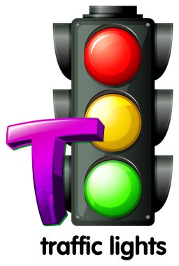 trafik ışıkları için mektup t
