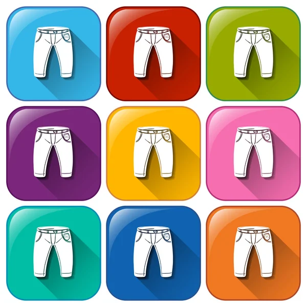 Icônes pantalons — Image vectorielle