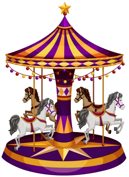 Un paseo en carrousel — Vector de stock