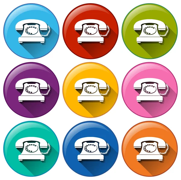 Telephone icons — Stock Vector