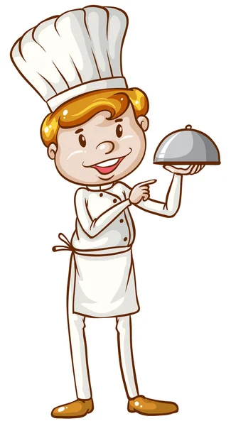 A simple sketch of a chef — Stock Vector