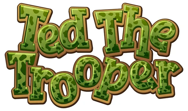 Ted Trooper Logo Diseño Texto Ilustración — Archivo Imágenes Vectoriales