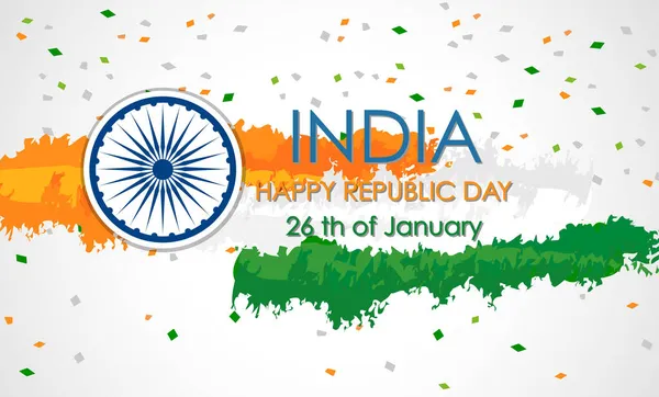 Illustration Design Affiche India Republic Day — Image vectorielle