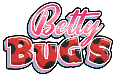 Betty Bugs logo metin tasarımı illüstrasyonu