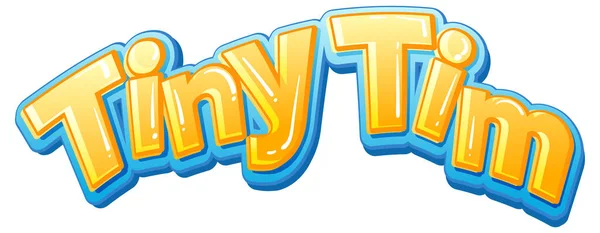 Tiny Tim Logo Text Design Illustration — 图库矢量图片