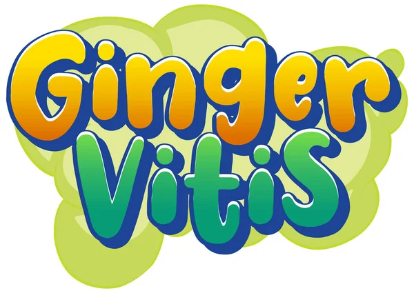 Імбир Vitis Ілюстрація Дизайну Тексту Логотипу — стоковий вектор