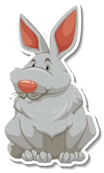 Personaje Dibujos Animados Conejo Sobre Fondo Blanco Ilustración — Archivo Imágenes Vectoriales