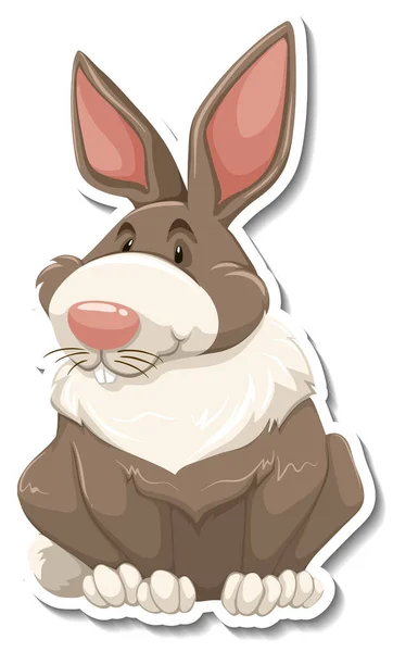 Kaninchen Cartoon Figur Auf Weißem Hintergrund — Stockvektor