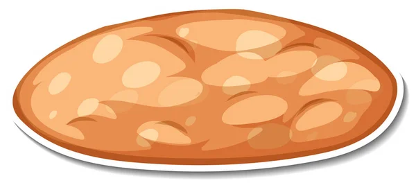 Een Cookie Sticker Witte Achtergrond Illustratie — Stockvector
