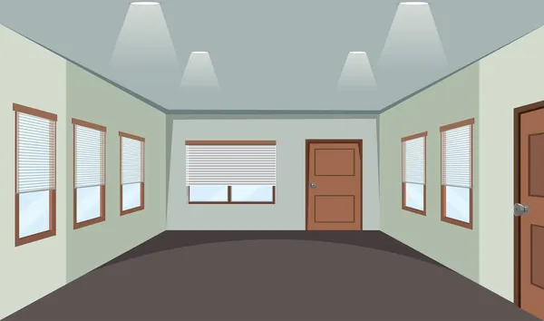 Prázdný Pokoj Design Interiéru Ilustrace — Stockový vektor