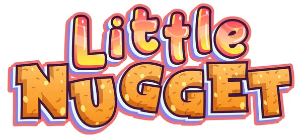 Ilustración Del Diseño Texto Del Logo Little Nugget — Archivo Imágenes Vectoriales
