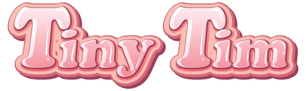 Tiny Tim Logo Diseño Texto Ilustración — Vector de stock