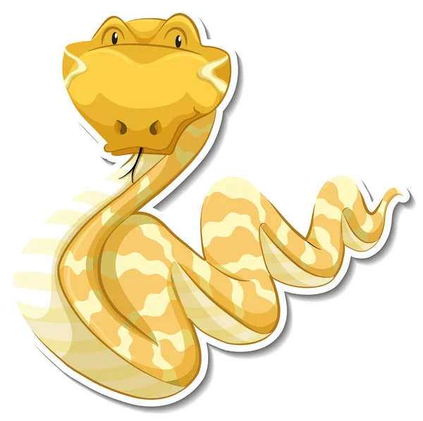 Personagem Desenho Animado Serpente Ilustração Fundo Branco — Vetor de Stock