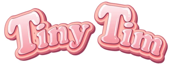 Tiny Tim Logo Diseño Texto Ilustración — Archivo Imágenes Vectoriales
