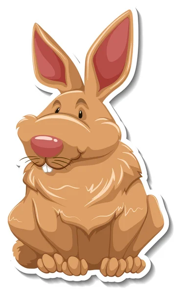白背景图片中的兔子卡通人物 — 图库矢量图片