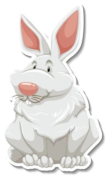 Персонаж Мультфильма Кролике Белом Фоне — стоковый вектор